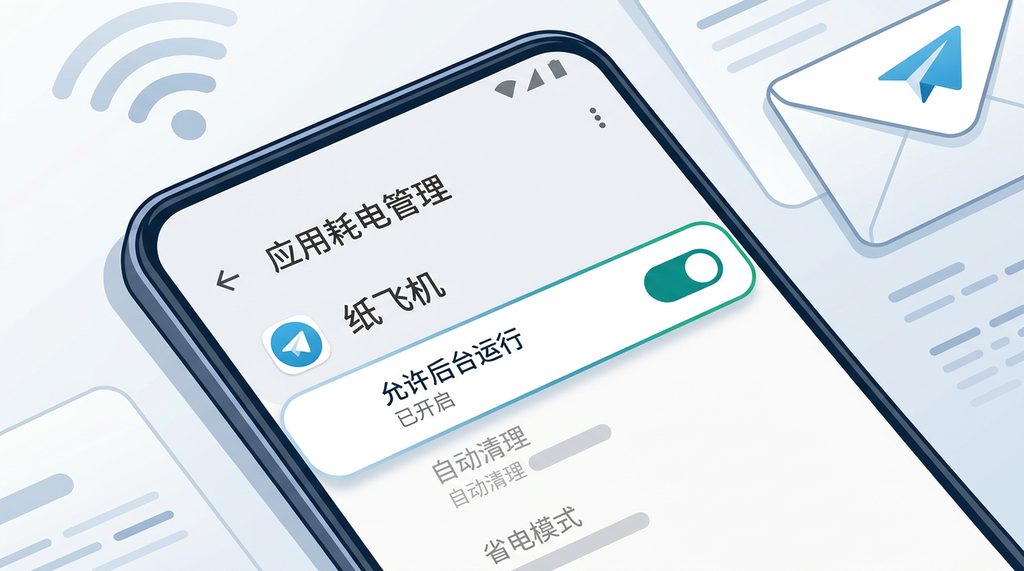 安卓手机设置菜单中,App耗电管理页面,显示“允许后台运行”开关处于开启状态